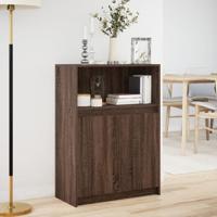 Dressoir met LED 72x34x100 cm bewerkt hout bruin eikenkleur - thumbnail