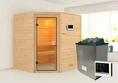 Karibu | Elea Sauna | Kachel 9 kW Externe Bediening