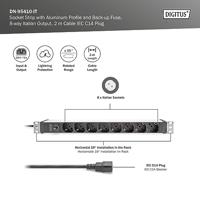 Digitus DN-95410-IT energiedistributie 8 AC-uitgang(en) 1U - thumbnail