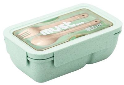 Diakakis lunchset Must unisex 19 x 12 cm groen 850 ml 3 delig