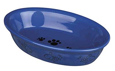 TRIXIE VOERBAK / WATERBAK OVAAL POOT- / VISMOTIEF KERAMIEK ASSORTI 15X10 CM 200 ML 4 ST