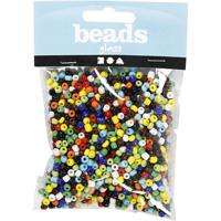 Creativ Company Rocailles, d 4 mm, afm 6/0, gatgrootte 0,9-1,2 mm, diverse kleuren, 130 gr/ 1 doos - thumbnail