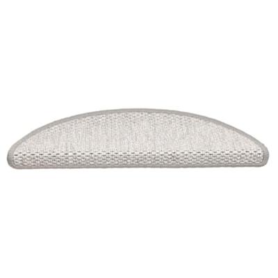 Trapmatten zelfklevend 15 st sisal-look 56x17x3 cm platinakleur