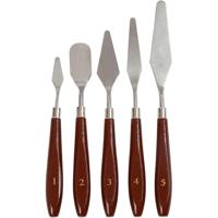 Creativ Company Paletmessen set, l: 17-23 cm, b: 1,5-2,5 cm, 5 stuk/ 1 doos - thumbnail