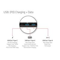Club 3D USB Gen 1 Type-C 8-in-1 MST Dual 4K60Hz Display Travel Dock dockingstation - thumbnail
