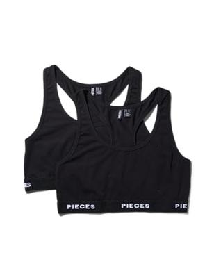 2-Pack Bustier dames Top - Zonder vulling - Katoenen bralette met brede bandjes - Bh Topje