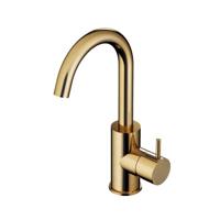 Wastafelmengkraan Hotbath Cobber 1-hendel Gebogen 27.8 cm Geborsteld Messing Living Colours - thumbnail