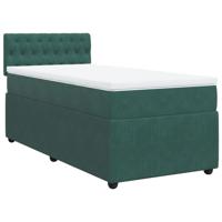 Boxspring met matras fluweel donkergroen 120x190 cm - thumbnail