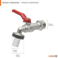 Meister Messing Kogelaftapkraan 3/4 Ch-Ma W - WU9922870 - thumbnail