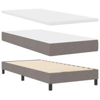 Boxspringbed met matras stof taupe 80x200 cm - thumbnail