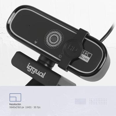Webcam iggual IGG319949 4K Ultra HD Webcam iggual IGG319949 4K Ultra HD