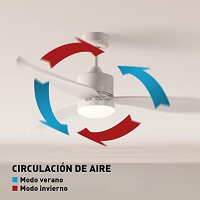 Plafondventilator met licht JATA JVTE4231 Grijs Ø 132 cm 40 W