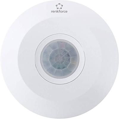 Renkforce 1488533 PIR-bewegingsmelder Plafond 360 ° Relais Wit IP20