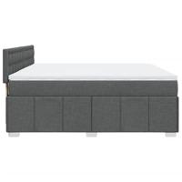 Boxspring met matras stof donkergrijs 180x200 cm - thumbnail