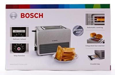 Bosch Haushalt TAT7S25 Broodrooster Met geïntegreerde broodopzet RVS, Zwart Bosch Haushalt TAT7S25 Broodrooster Met geïntegreerde broodopzet RVS, Zwart