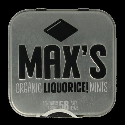 Liquorice blikje vierkant bio 35 Gram