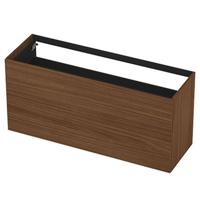 INK - Onderkast 2 Laden Push To Open Decor - 1400x450x650 Mm - Warm Walnoot - thumbnail