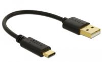 Delock 85354 USB-kabel USB-A stekker, USB-C stekker 0.15 m Zwart - thumbnail