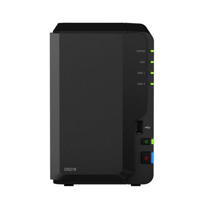 Synology DiskStation DS218 data-opslag-server NAS Desktop Ethernet LAN Zwart RTD1296