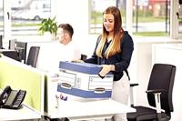 Bankers Box archiefdoos, formaat 33,3 x 29,2 x 40,4 cm, blauw - thumbnail