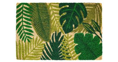Deurmat ruco print green leaves Deurmat ruco print green leaves