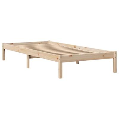 Bedframe zonder matras massief grenenhout 75x190 cm