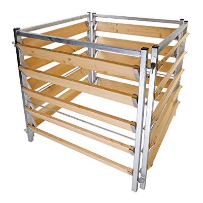 Compostbak hout/metaal 100 x 100 x 100