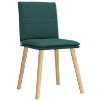 Eetkamerstoelen 4 st stof donkergroen - thumbnail