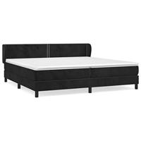 Boxspring met matras fluweel zwart 200x200 cm - thumbnail