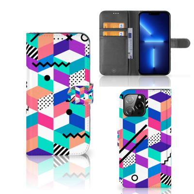 iPhone 13 Pro Max | Book Case | Blokken Kleurrijk