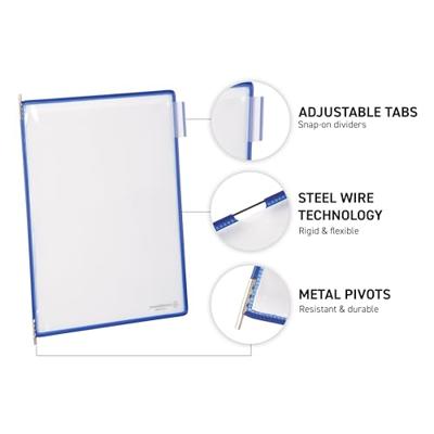 Zichtpanelensysteem wand tarifold metaal a4 5ass Zichtpanelensysteem wand tarifold metaal a4 5ass