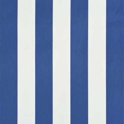 Luifel uittrekbaar 400x150 cm blauw en wit - thumbnail
