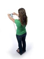 Omron BF511 Elektronische weegschaal Vierkant Blauw - thumbnail