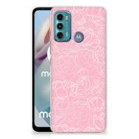 Motorola Moto G60 | TPU Case | White Flowers - thumbnail