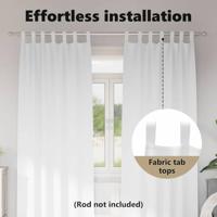 VidaXL Zwart-out gordijnen met ringen 2 pcs puur wit 260 x 140 cm - thumbnail