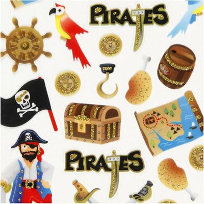 Creativ Company Stickers, piraten, vel 15x16,5 cm, 1 vel