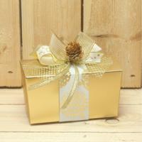 Bonbon doosjes - Chocolade doosje - Goud mat LAAG Kerstbal - 24 stuks - thumbnail