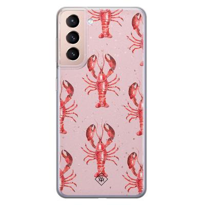 Samsung Galaxy S21 siliconen telefoonhoesje - Lobster all the way Samsung Galaxy S21 siliconen telefoonhoesje - Lobster all the way