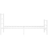 Bedframe met hoofd- en voeteneindemetaal wit 100x190 cm - thumbnail