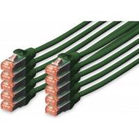 Digitus DK-1644-0025-G-10 RJ45 Netwerkkabel, patchkabel CAT 6 S/FTP 0.25 m Groen Folie afscherming, Afscherming totaal, Afgeschermd, Halogeenvrij, Simplex, - thumbnail