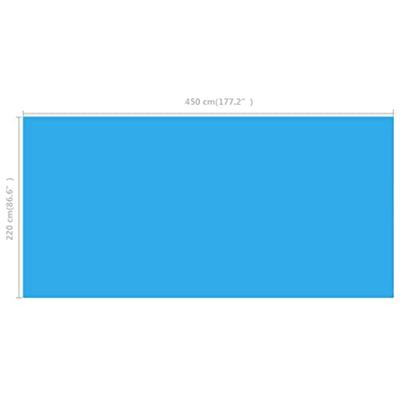 VidaXL Zwembadzeil rechthoekig 450 x 220 cm pe blauw