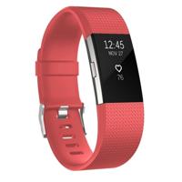 Vierkante patroon verstelbare sport polsband voor FITBIT charge 2 (koraal rood) - thumbnail