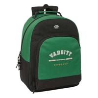 Schoolrugzak BlackFit8 Varsity Zwart Groen 32 x 42 x 15 cm - thumbnail