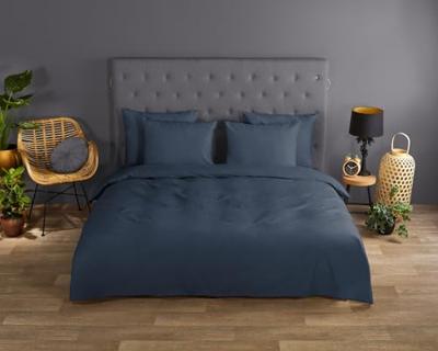 Good Morning Dekbedovertrek "uni dessin" - Blauw - (240x200/220 cm) - Katoen Good Morning Dekbedovertrek "uni dessin" - Blauw - (240x200/220 cm) - Katoen