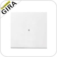 Gira F100 drukvlak controleschakelaar 2-polig zuiverwit glanzend - thumbnail