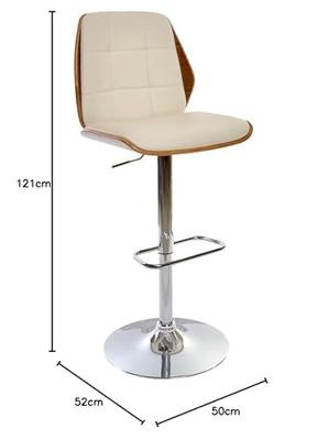 Kruk DKD Home Decor Bruin Crème Zilverkleurig 50 x 52 x 121 cm