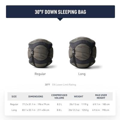 Sea to summit Trek Down -1C/30F Mummie Slaapzak Blauw Long Sea to summit Trek Down -1C/30F Mummie Slaapzak Blauw Long