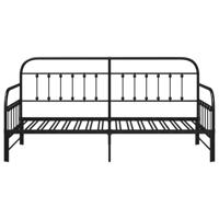 Bedframe voor een daybed met hoofdeinde Zwart 90 x 190 cm Staal - thumbnail