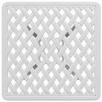 Tuintafel 53x53x53 cm gietaluminium wit - thumbnail