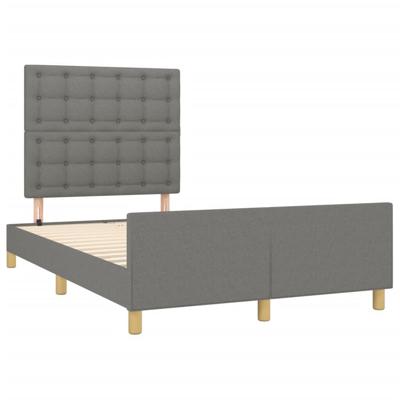 Bedframe zonder matras 120x190 cm stof donkergrijs